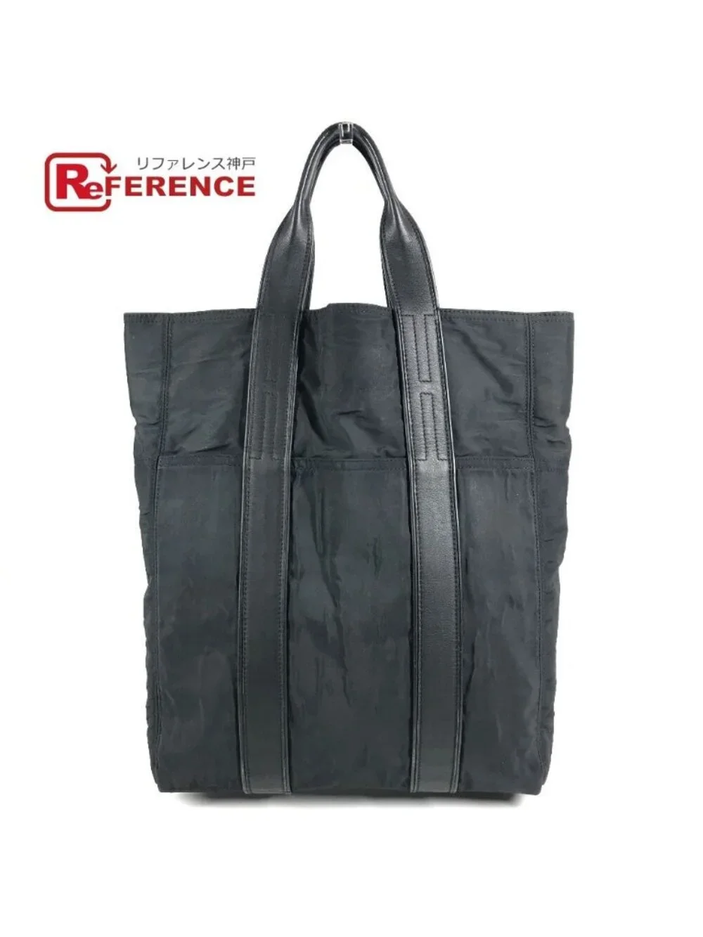 Hermes Tote Acapulco Cabas MM Nylon Black